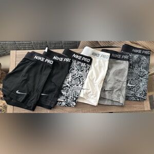 Nike Pro Black and White Shorts Collection